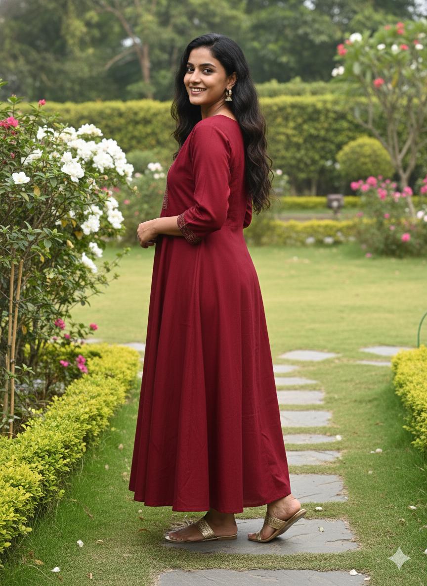 Women Kurthi , Meroon Colour