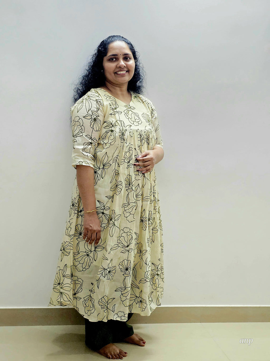 Women Cord Set , Cream colour top with Green Pants